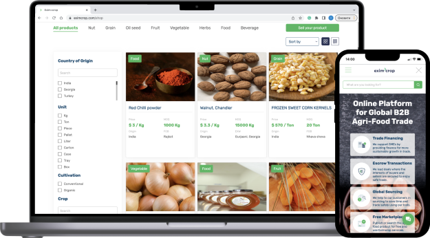 B2B marketplace for global agricultural trade | SolidBrain